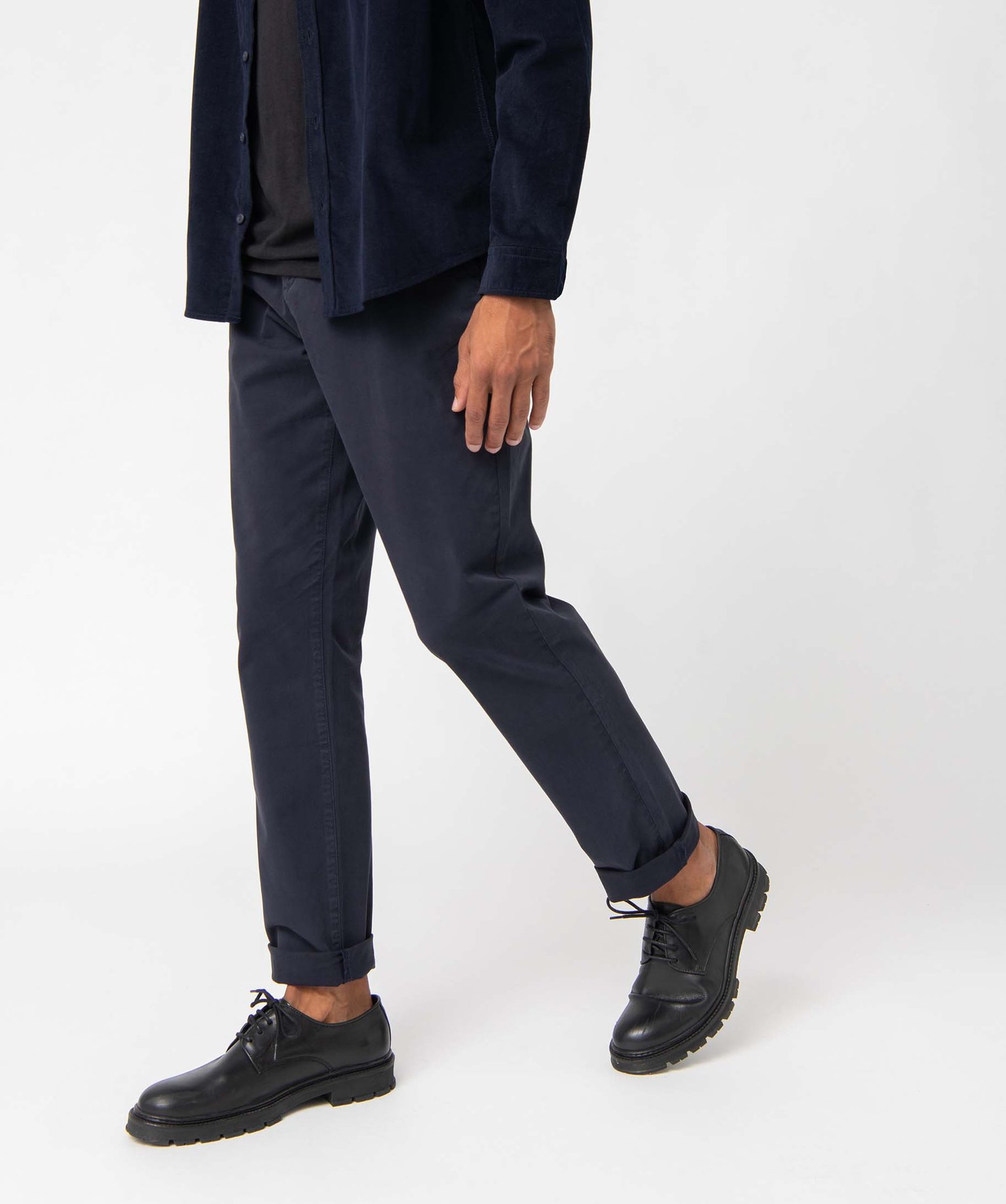 Pantalon chino en coton stretch homme bleu | GEMO