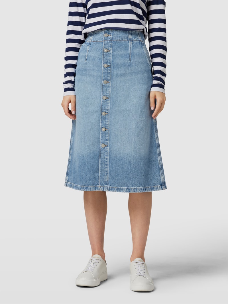 Midirock in Denim-Optik in jeans