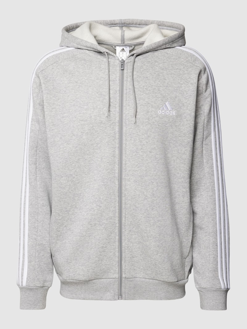 Sweatjacke mit Kapuze in mittelgrau