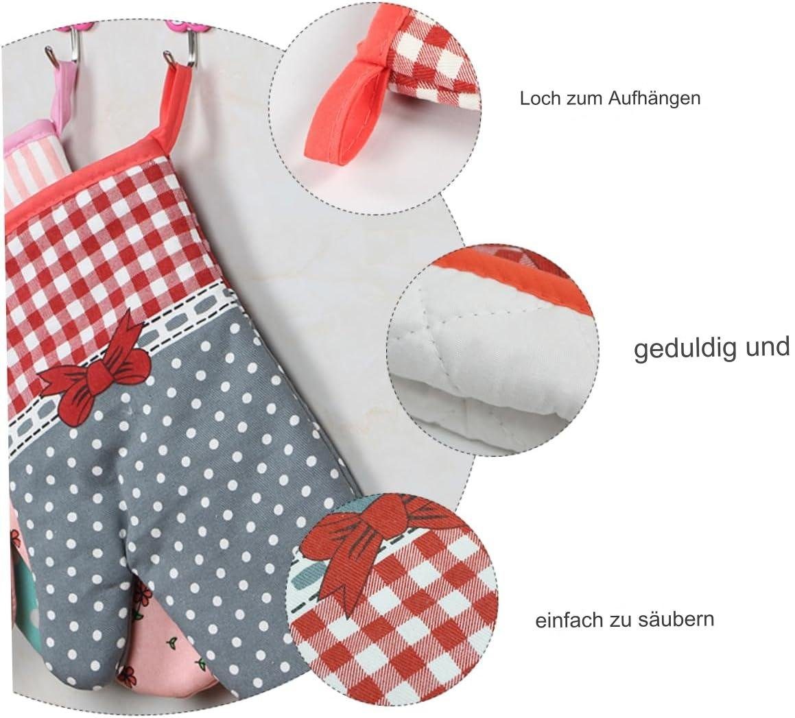 HIBNOPN Topfhandschuhe Ofenhandschuhe, verdickte hitzeresistente Backhandschuhe, (2-tlg)