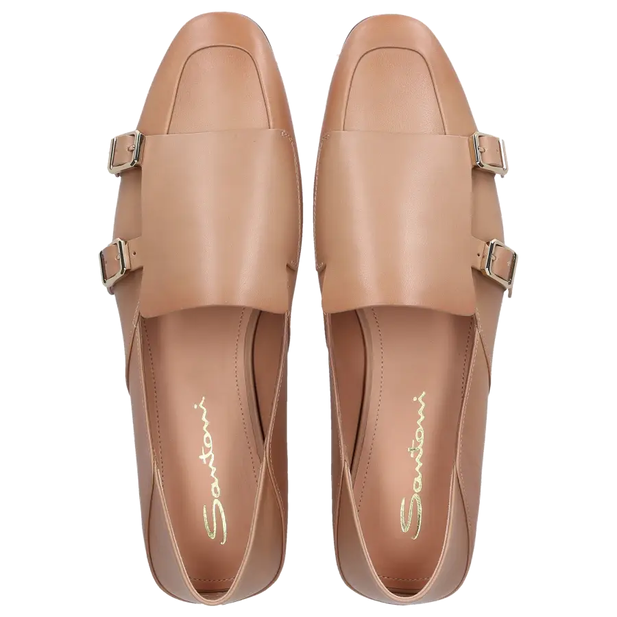 Santoni - Monk Schuhe 59890 Kalbsleder - beige