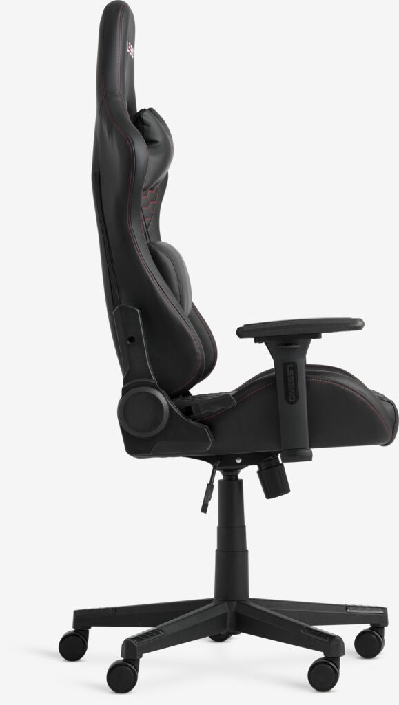 Fotel gamingowy NIBE NIBE czarna imitacja skóry/czerwony