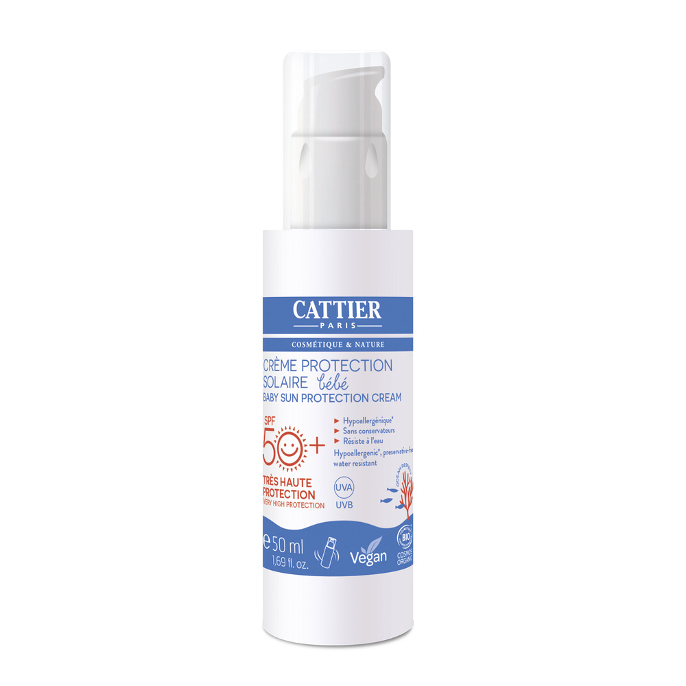 cattier Crème protection solaire bébé SPF 50+ -50ml Soins solaires