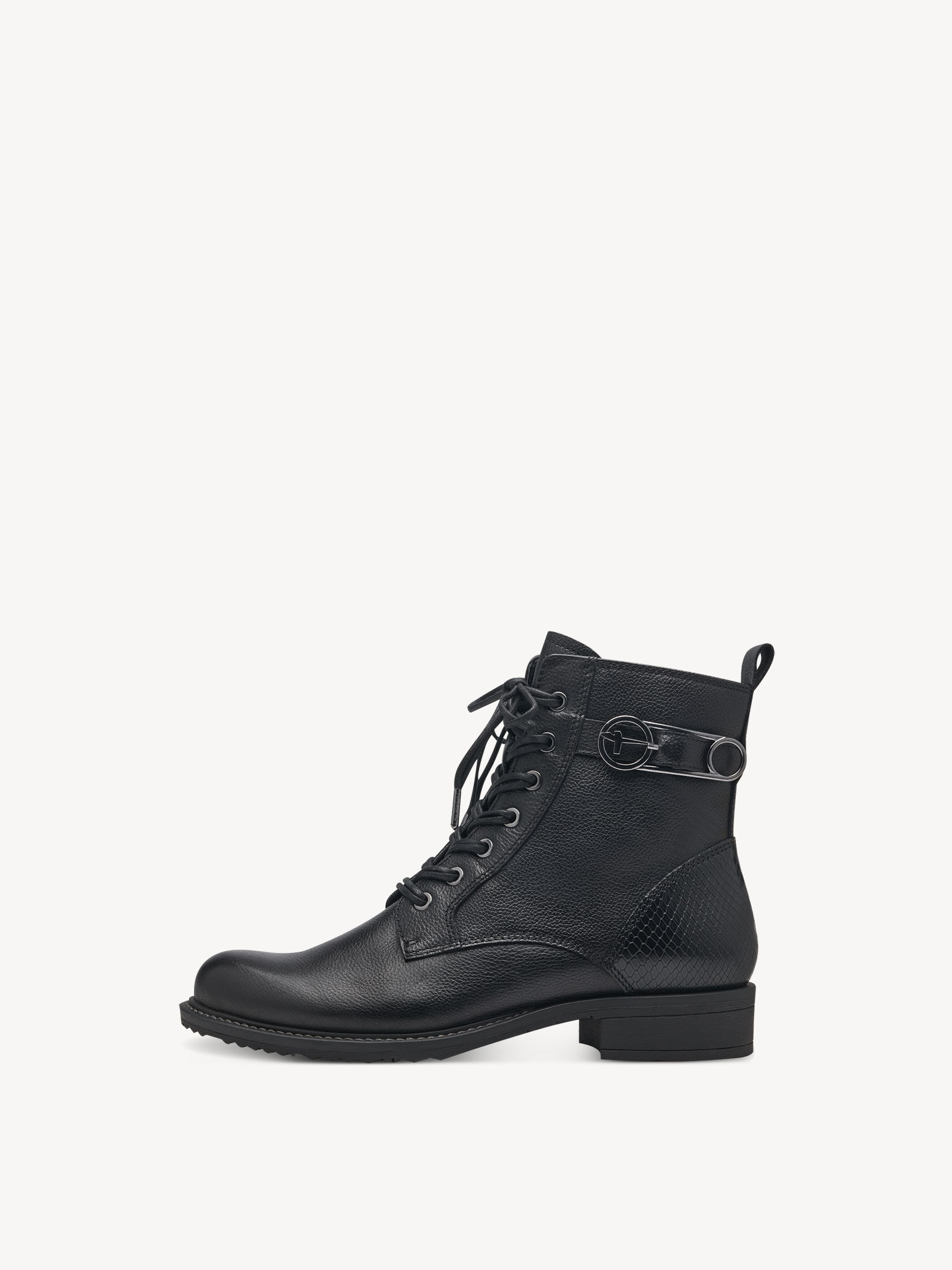 Bottine en cuir - noir