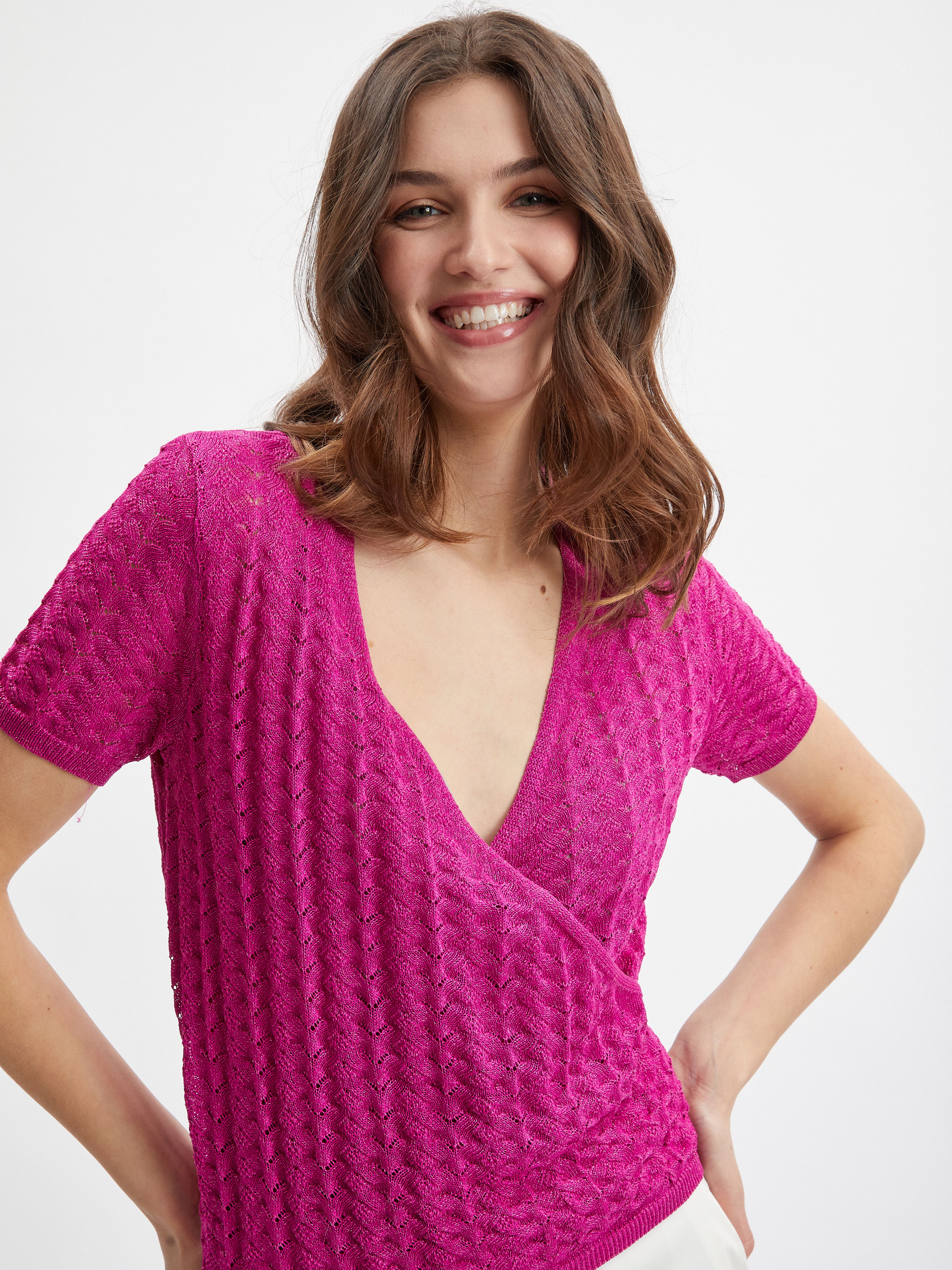 Rosa Damen-Pullover-Shirt ORSAY