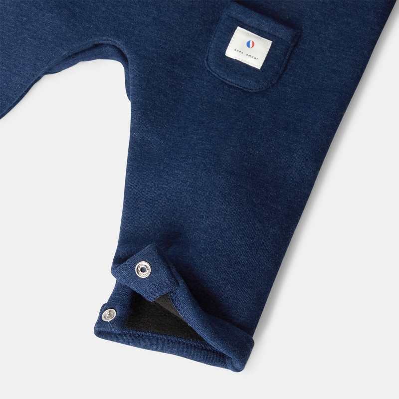 Combinaison en molleton bleu bébé garçon Absorba