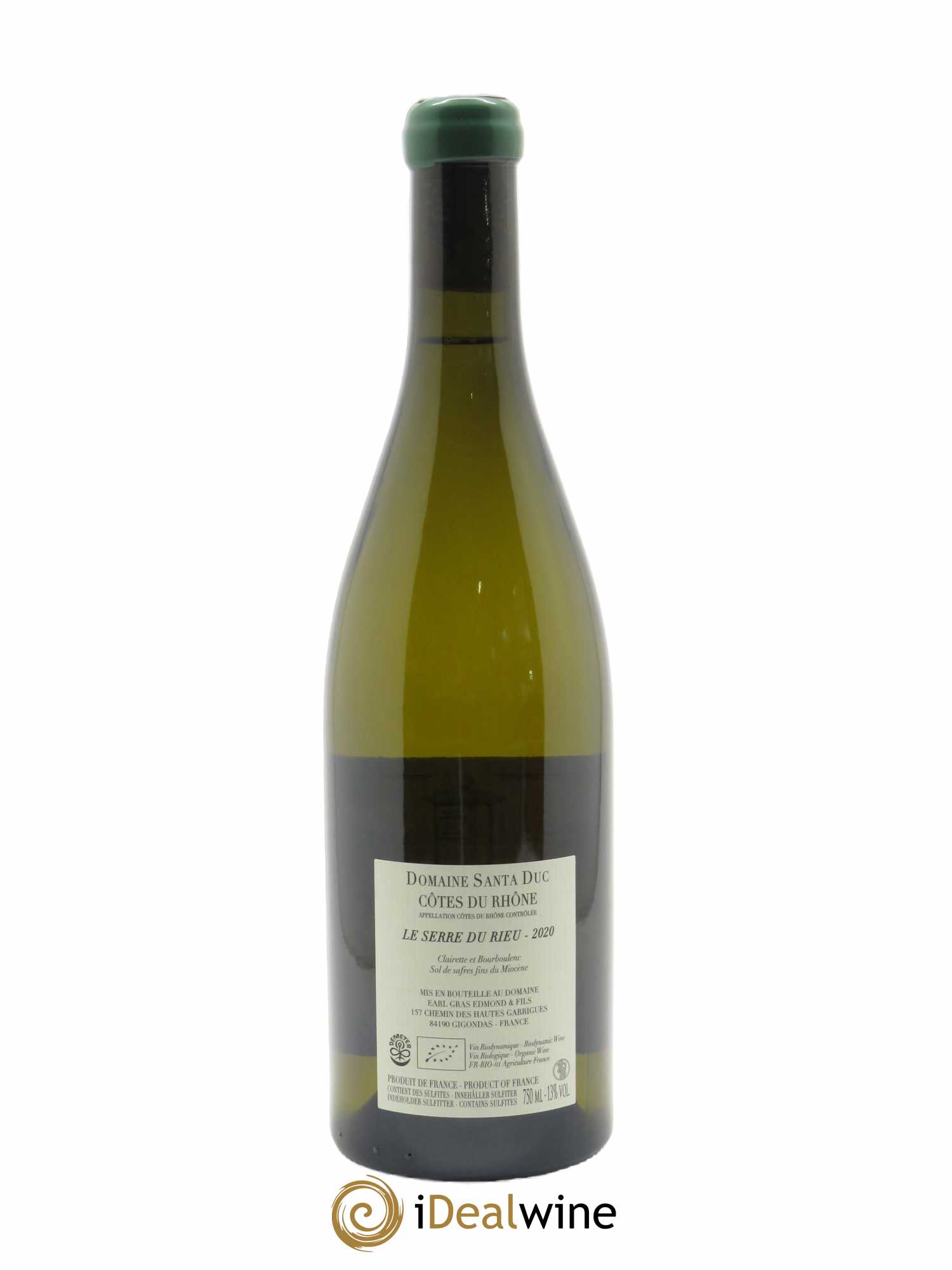 Côtes du Rhône Santa Duc (Domaine) Le Serre du Rieu Famille Gras  2020 - Lot de 1 Bouteille