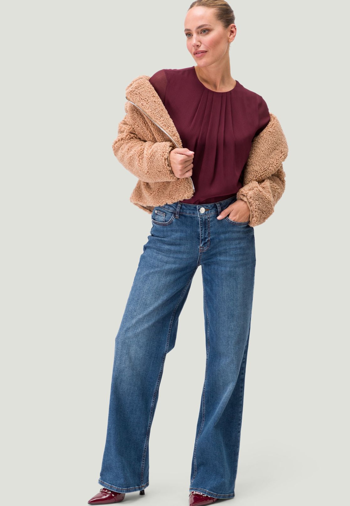 Blusenshirt mit Falten