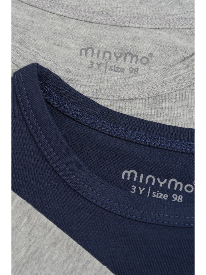 Minymo Langarmshirt ENFANT - ENT-Shirt LS - 230340 3934 Langarmshirt mit Print in Blau günstig kaufen