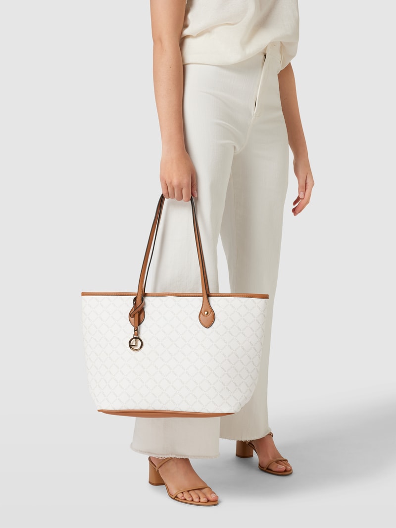 Shopper mit Label-Print Modell 'FILIBERTA' in ecru