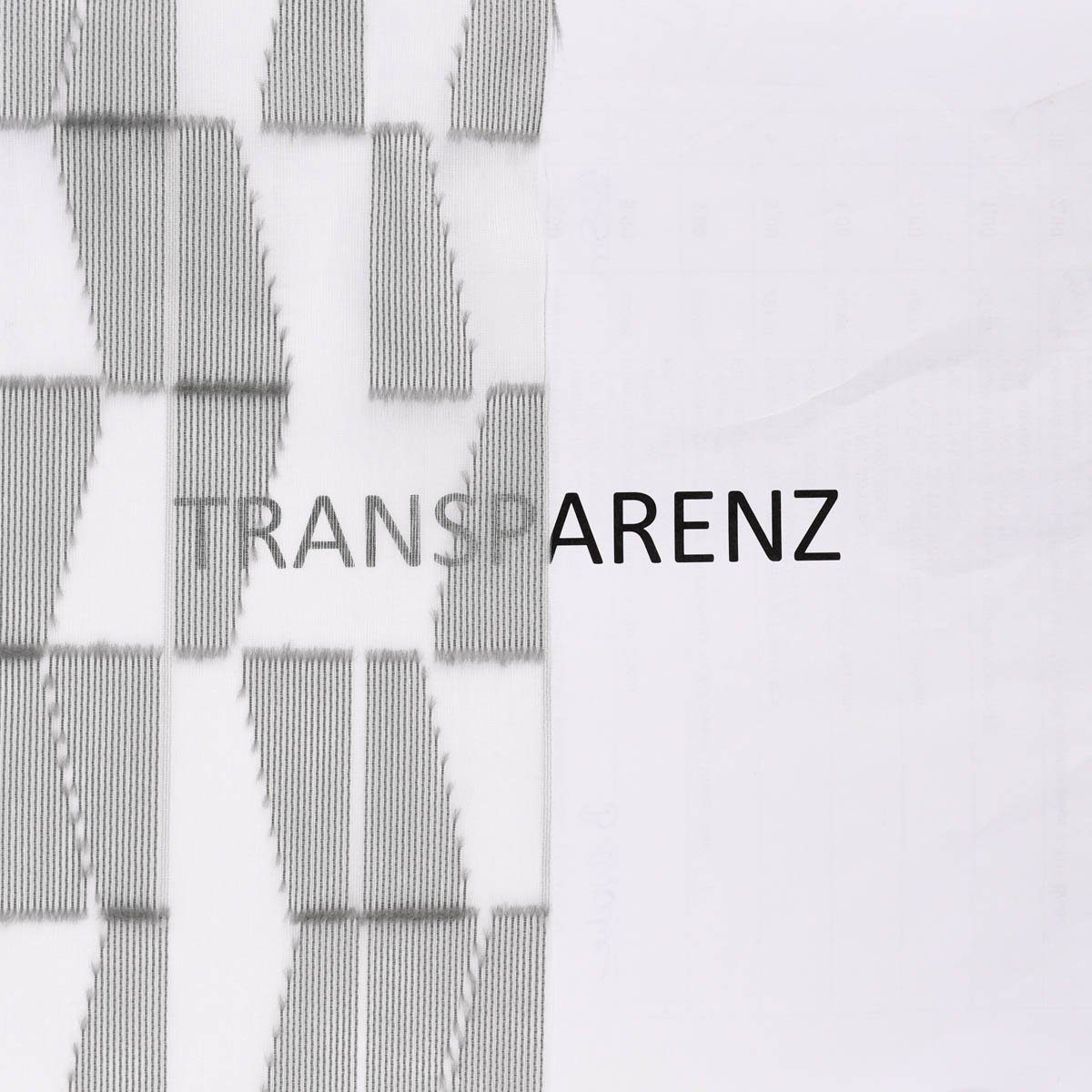 Meterware Rasch Textil Stores Scherli Rechtecke abstrakt grau 300cm, halbtransparent, Kunstfaser, überbreit