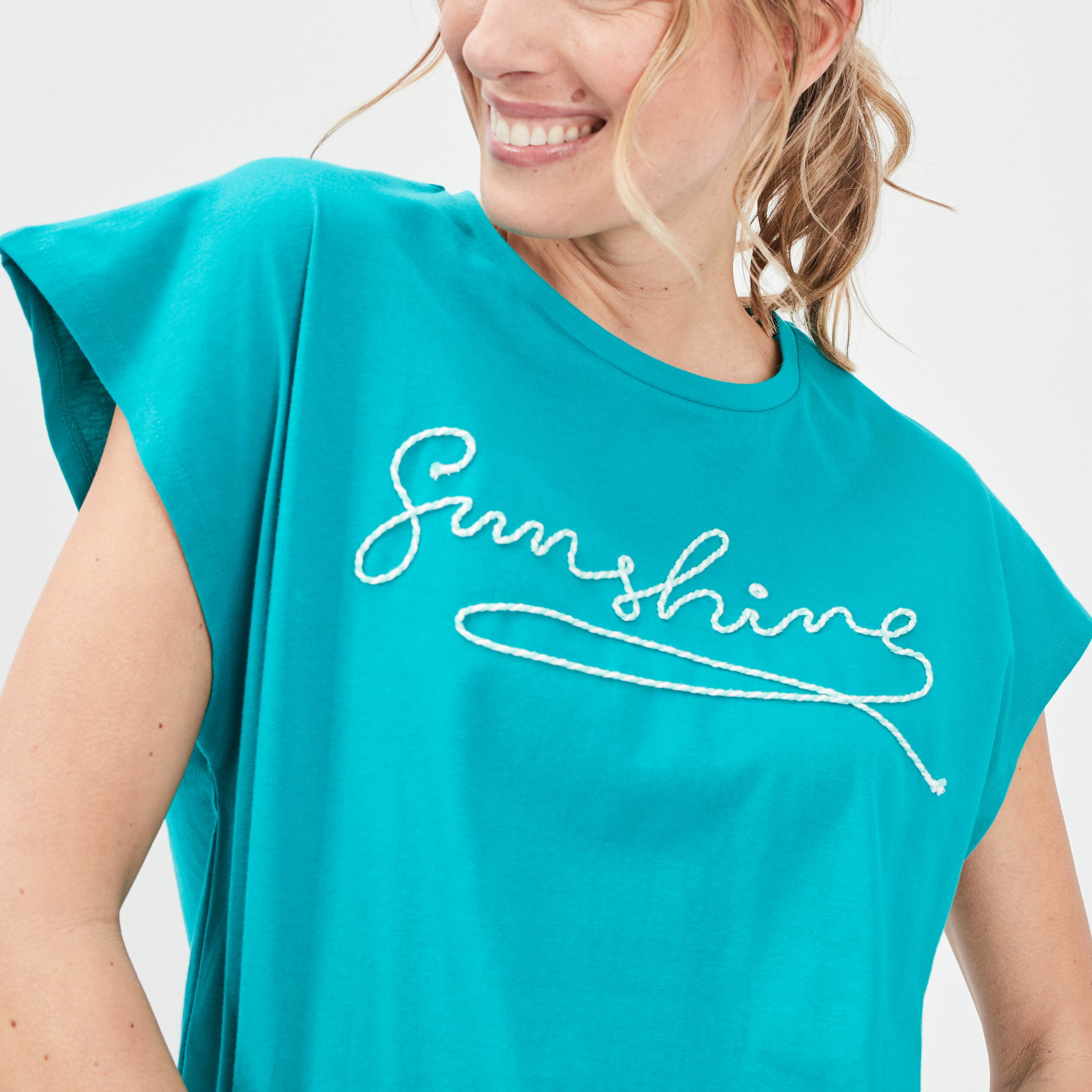 T-shirt manches courtes vert femme | La Halle