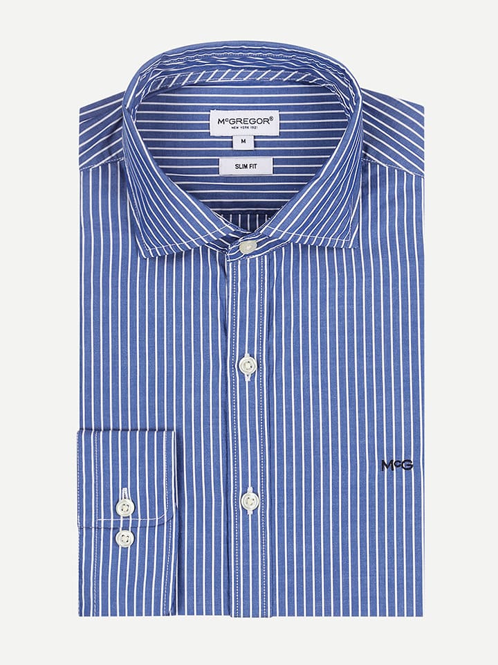 McGregor Hemd - Slim fit - in Blau günstig kaufen