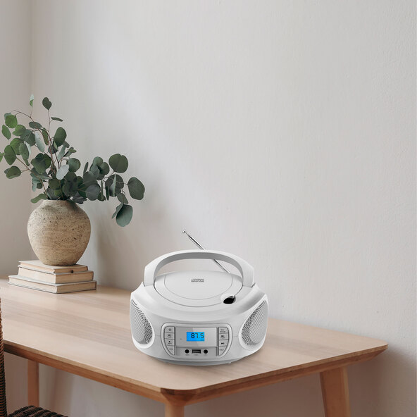 Tragbare CD Boombox CB-2, weiß