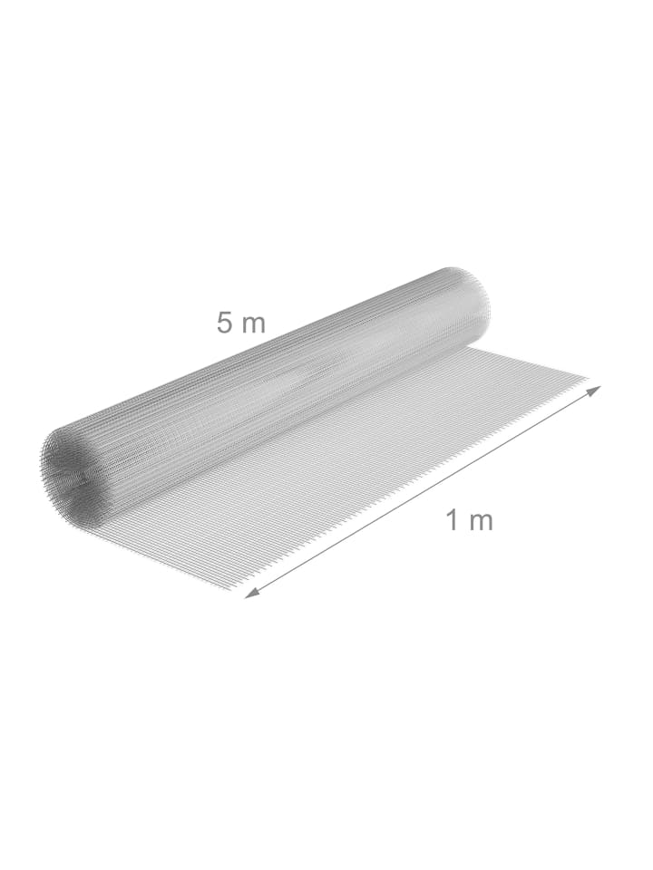 relaxdays Volierendraht in Silber - (B)5 x (H)1 m günstig kaufen onesize
