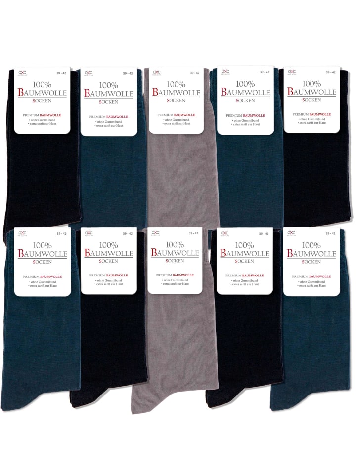 Occulto 10er Pack 100% Baumwollsocken Ingo in Blau-Mix günstig kaufen