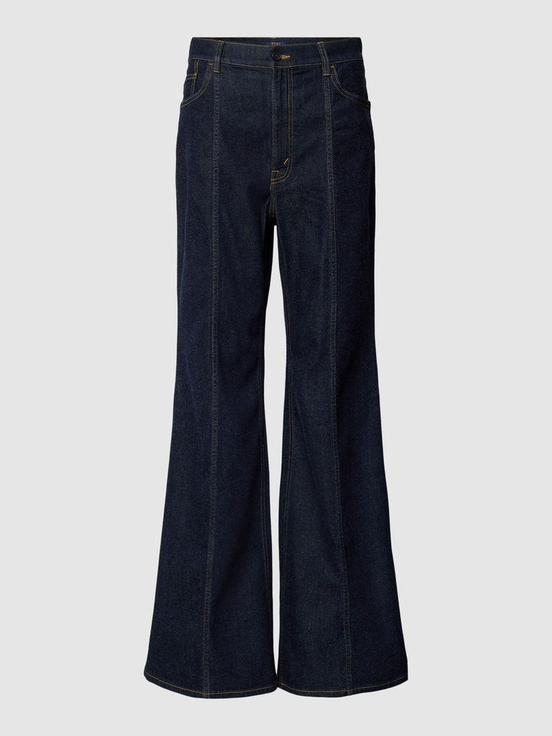 Flared Cut Jeans im 5-Pocket-Design in dunkelblau