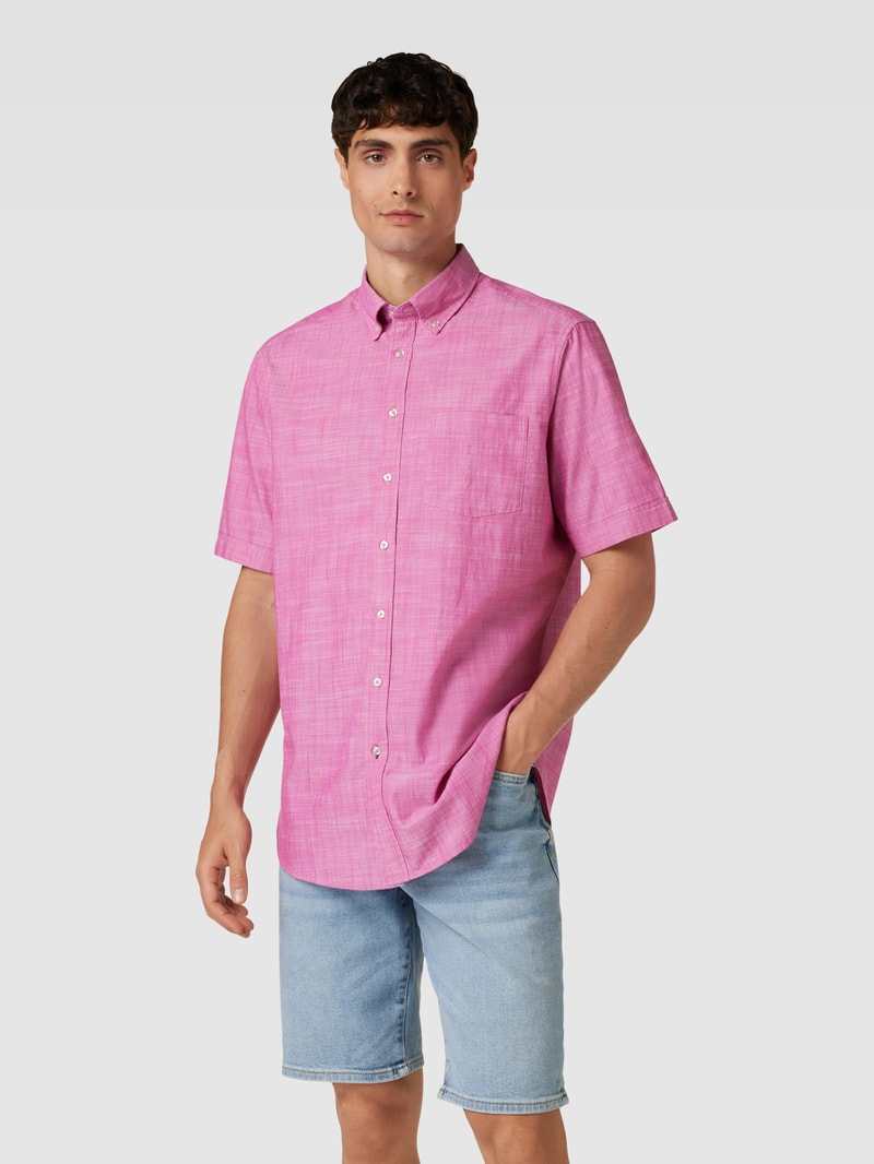 Freizeithemd mit Strukturmuster in pink