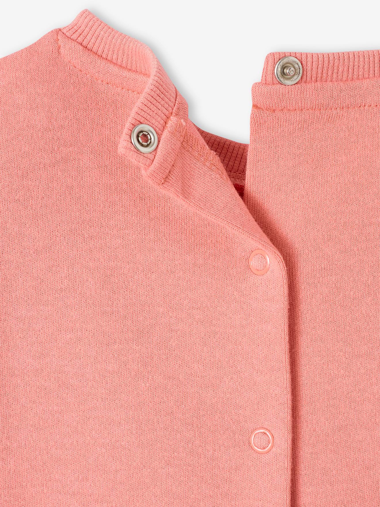 Vertbaudet Baby-Set: Sweatshirt & Hose, personalisierbar Oeko-Tex - blush