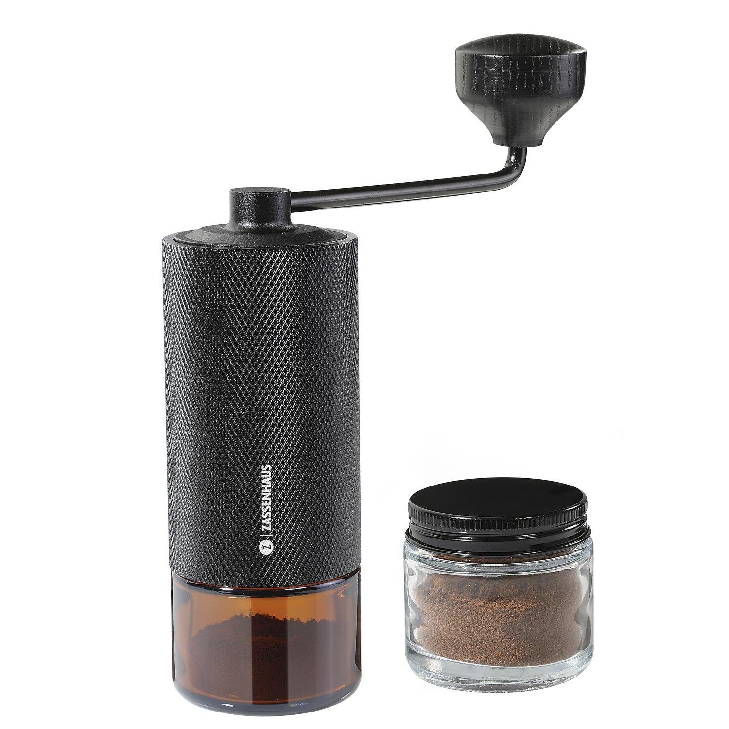ZASSENHAUS Kaffeemühle Kaffeemühle Espressomühle BARISTA 2.0 - Handmühle, Kegelmahlwerk, Edelstahlmahlwerk