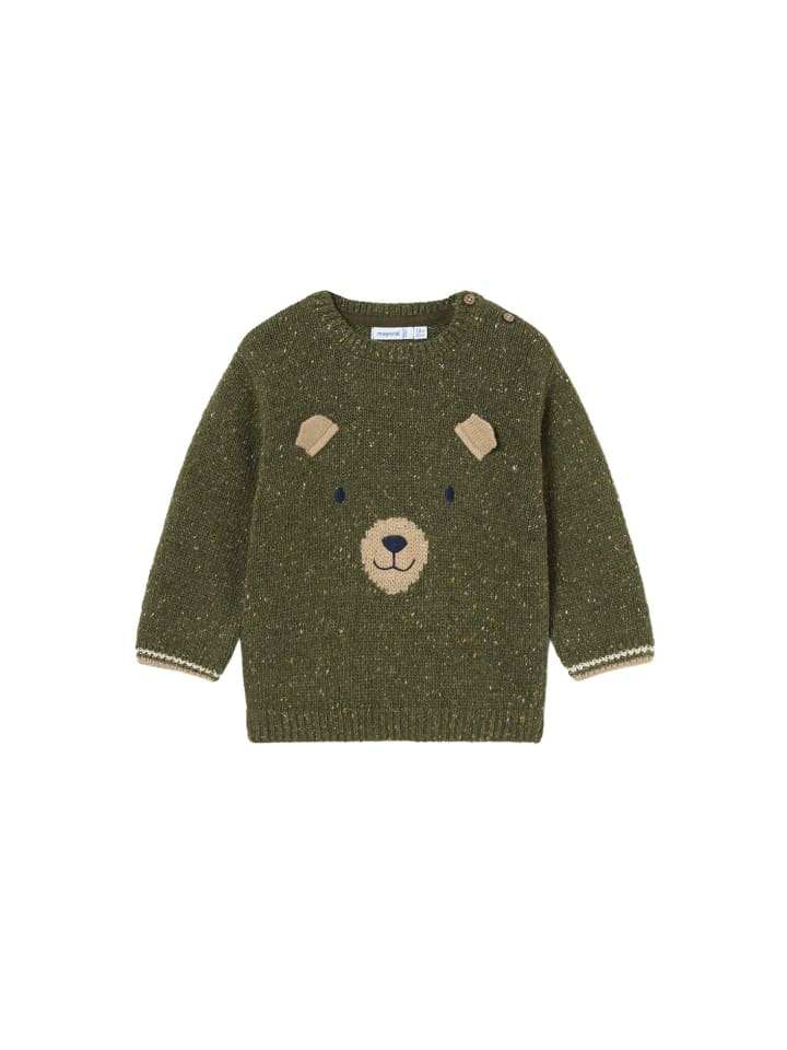 Mayoral Pullover Bär-Gesicht in grün günstig kaufen