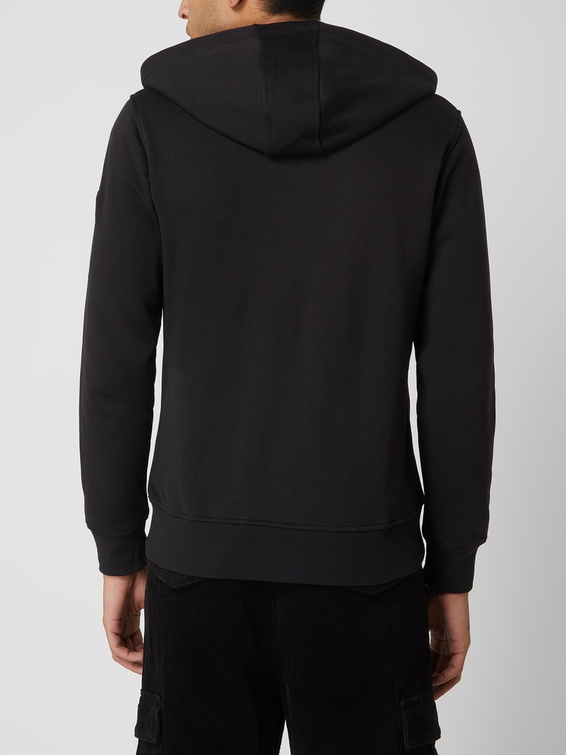 Sweatjacke mit Kapuze in schwarz