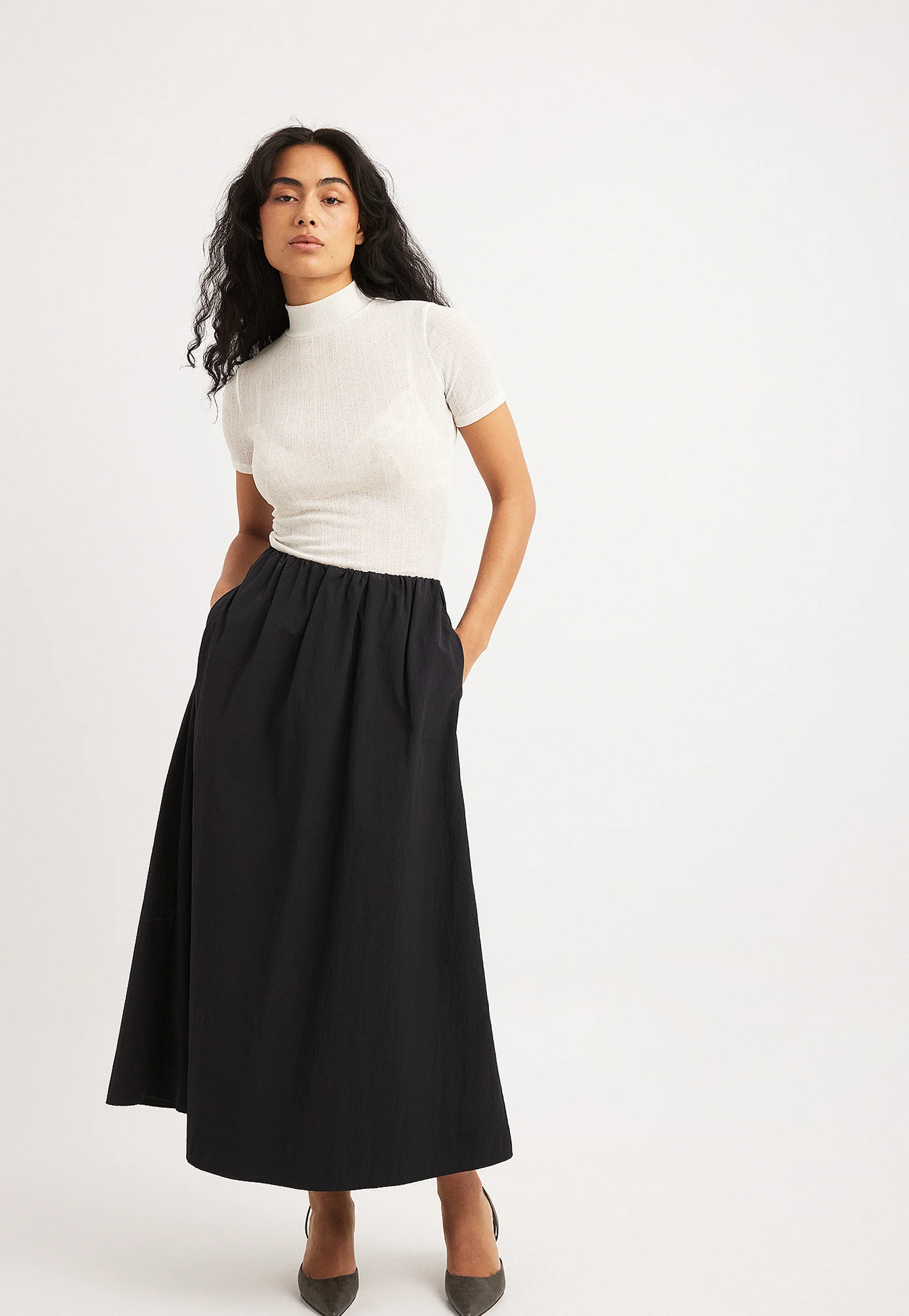 NA-KD TRANSPARENTES KURZARM - Blusa