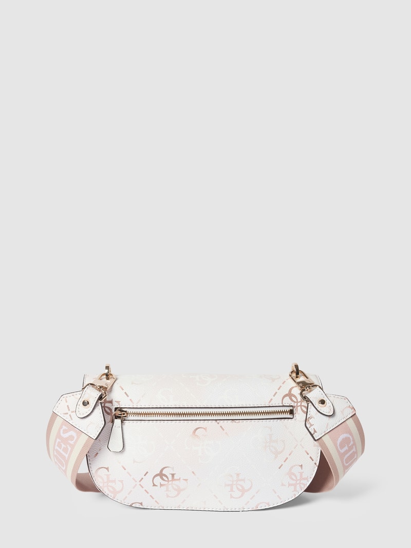 Saddle Bag mit Label-Applikation Modell 'REA' in weiß
