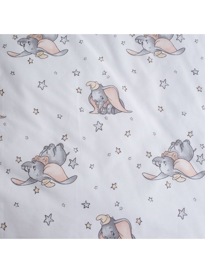 Disney 2-tlg.Set: Kinderbettwäsche Disney Klassik Dumbo in Weiß günstig kaufen 100
