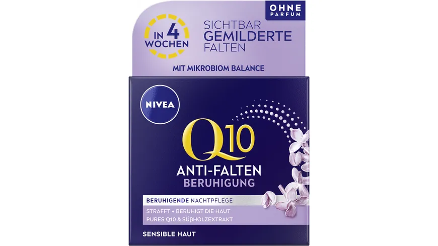 NIVEA Q10 Anti-Falten Beruhigende Nachtpflege Sensible Haut 50 ml