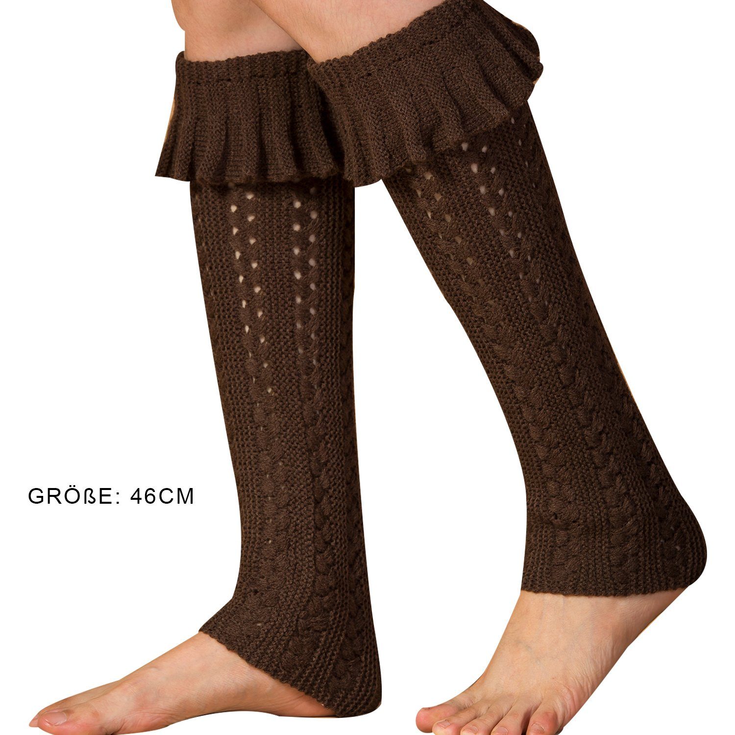 Daisred Beinstulpen Stulpen Damen Stulpensocken Beinwärmer Strickstulpen