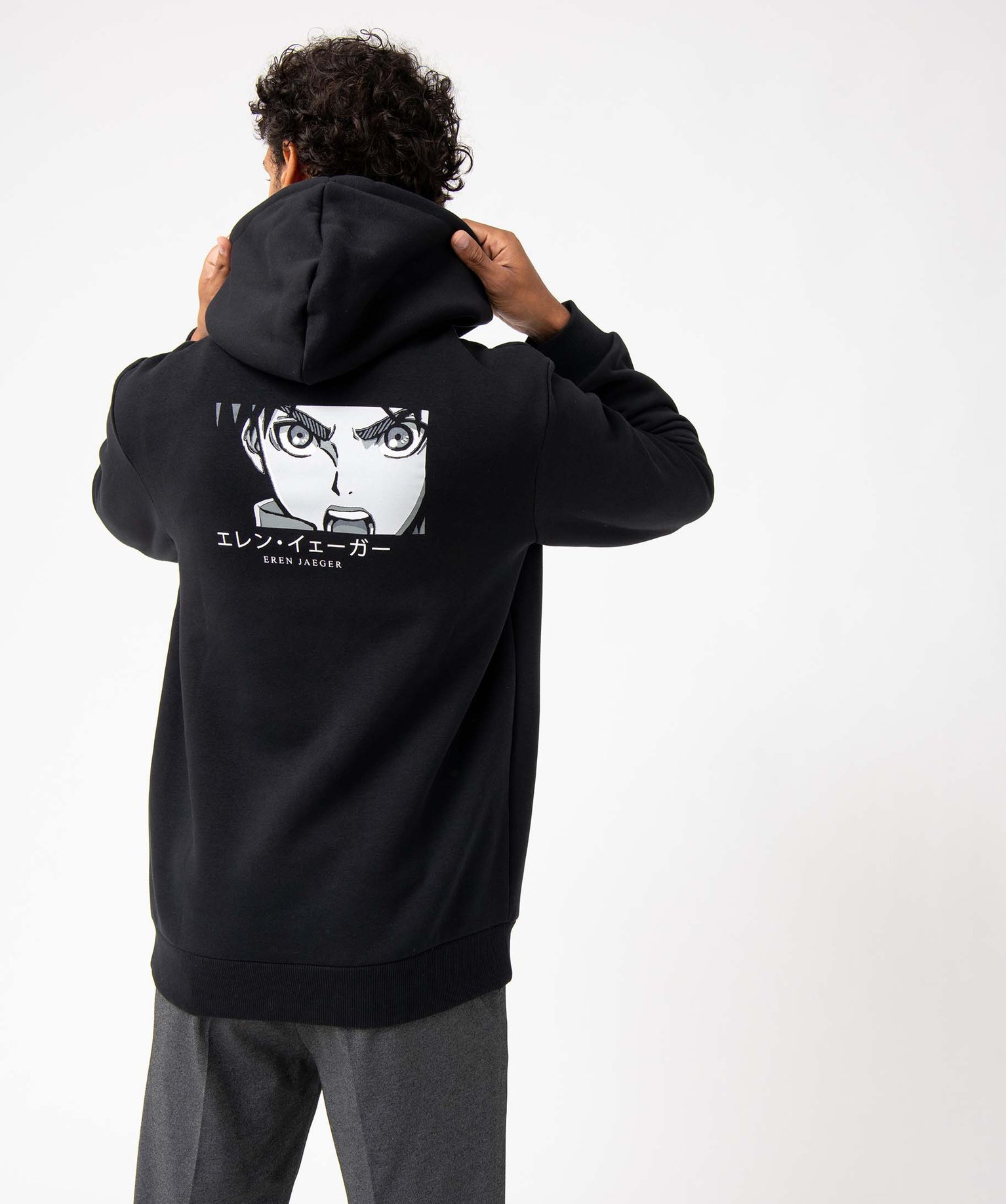 Sweat homme à capuche avec motif dos - Attack on Titan noir | GEMO