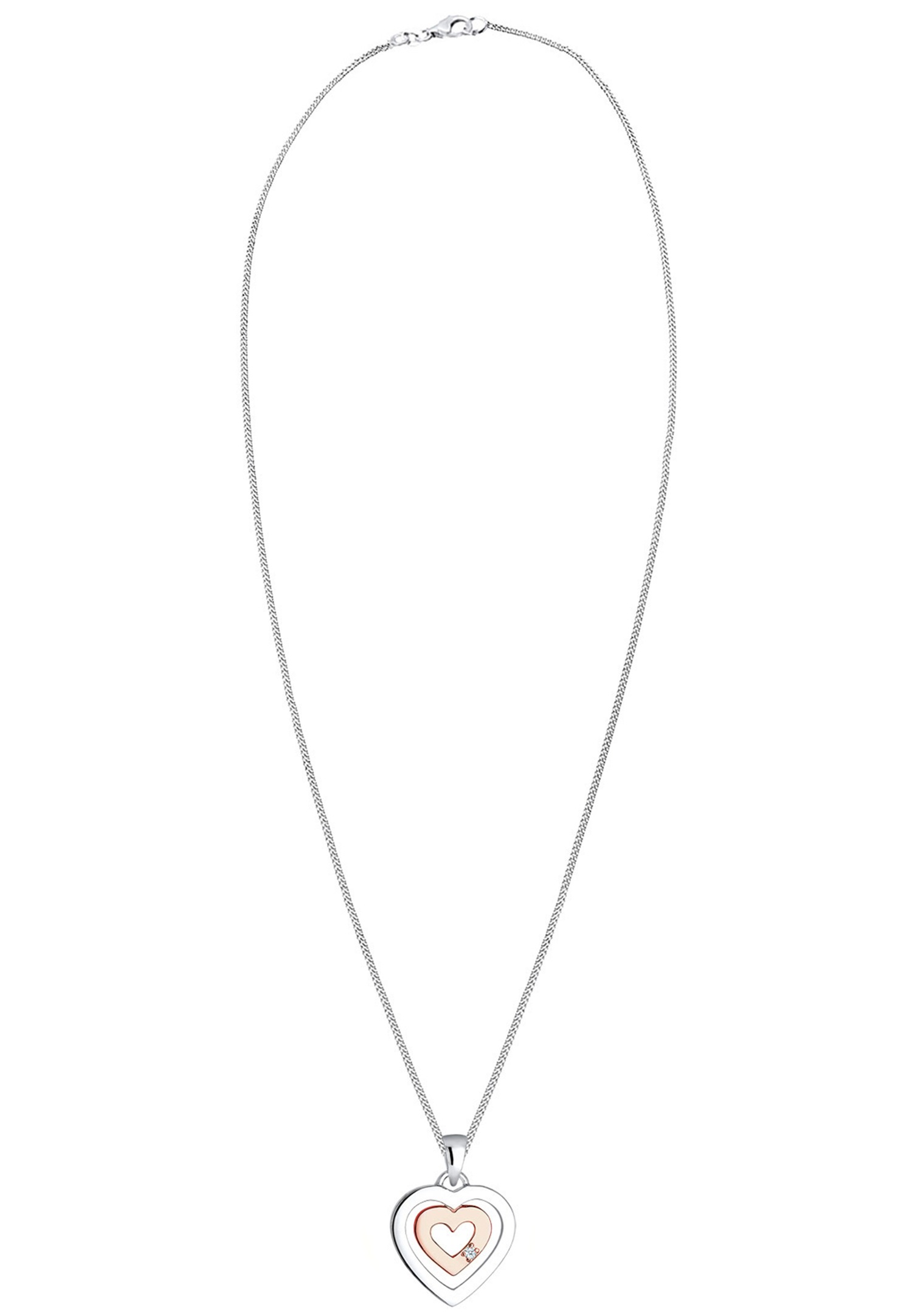 Ženski privjesak Elli DIAMONDS u dvije boje sa dijamantom (0,02 ct.) od 925 sterling srebra