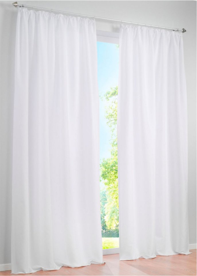 Microfaser Vorhang mit recyceltem Polyester (2er Pack)