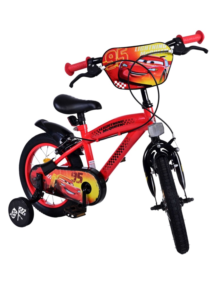 Volare Kinderfahrrad Disney Cars für Jungen 14 Zoll Kinderrad in Rot Fahrrad 4 Jahre günstig kaufen onesize