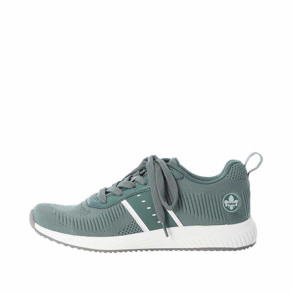 RIEKER Freizeit Schnürer grün FSK Damen Halbschuhe