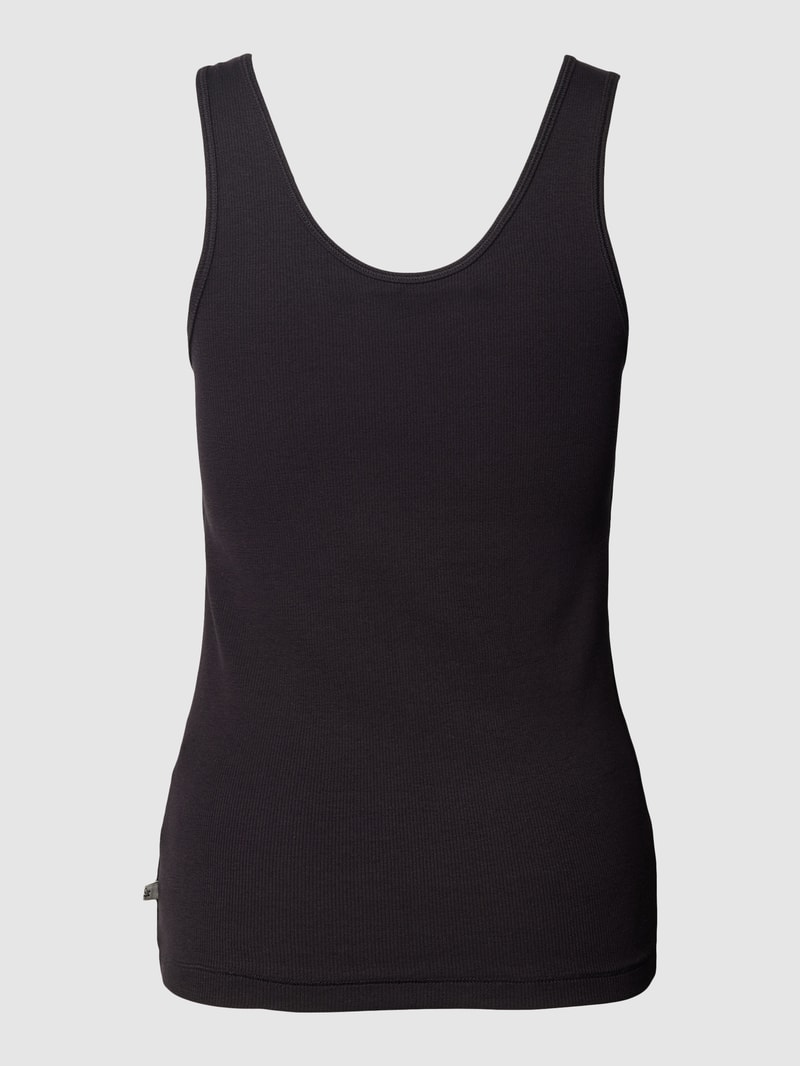 Tanktop mit U-Ausschnitt in schwarz