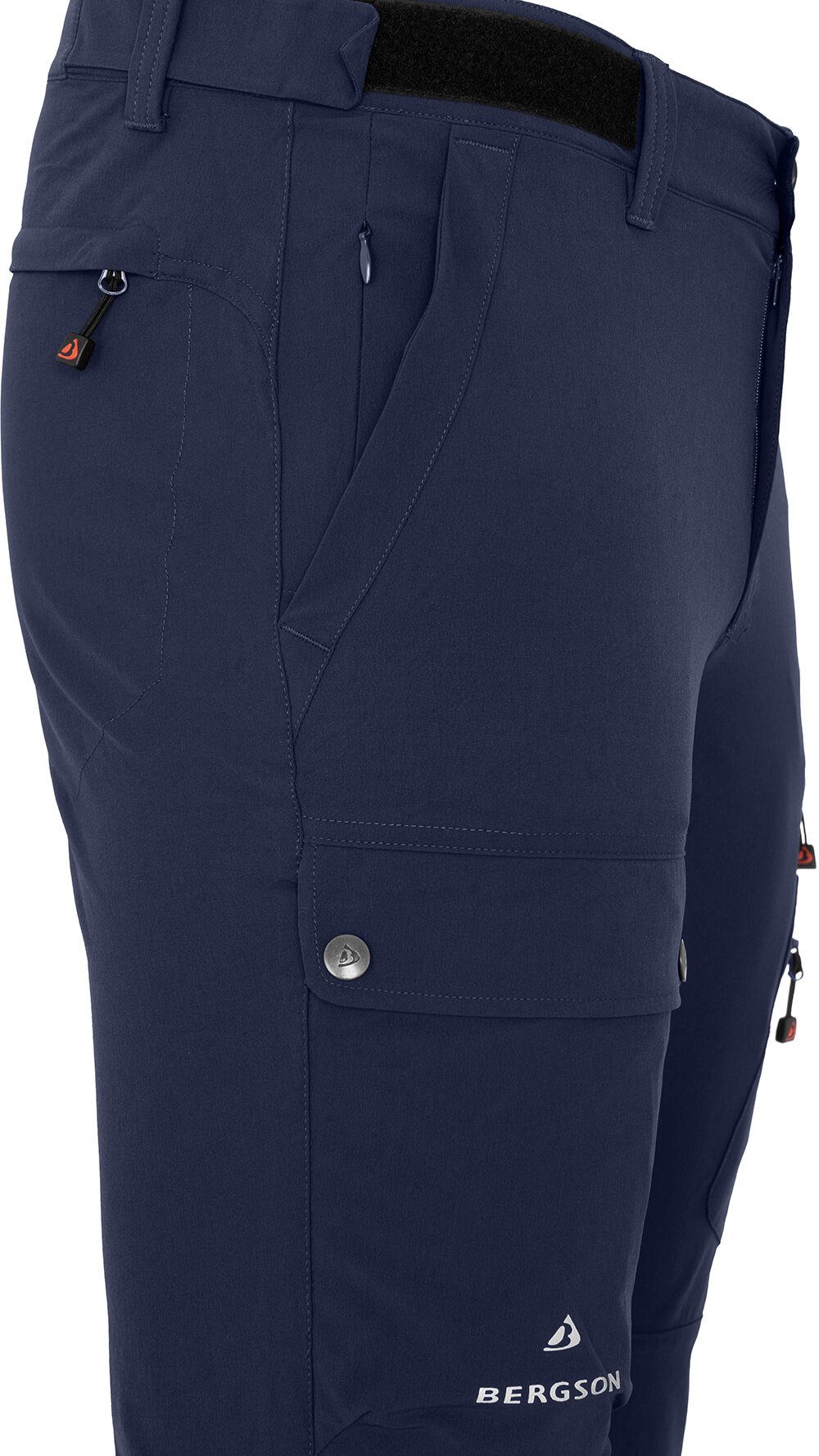 Bergson Outdoorhose BOGONG Herren Wanderhose, vielseitig, viele Taschen, Normalgrößen, peacoat blau