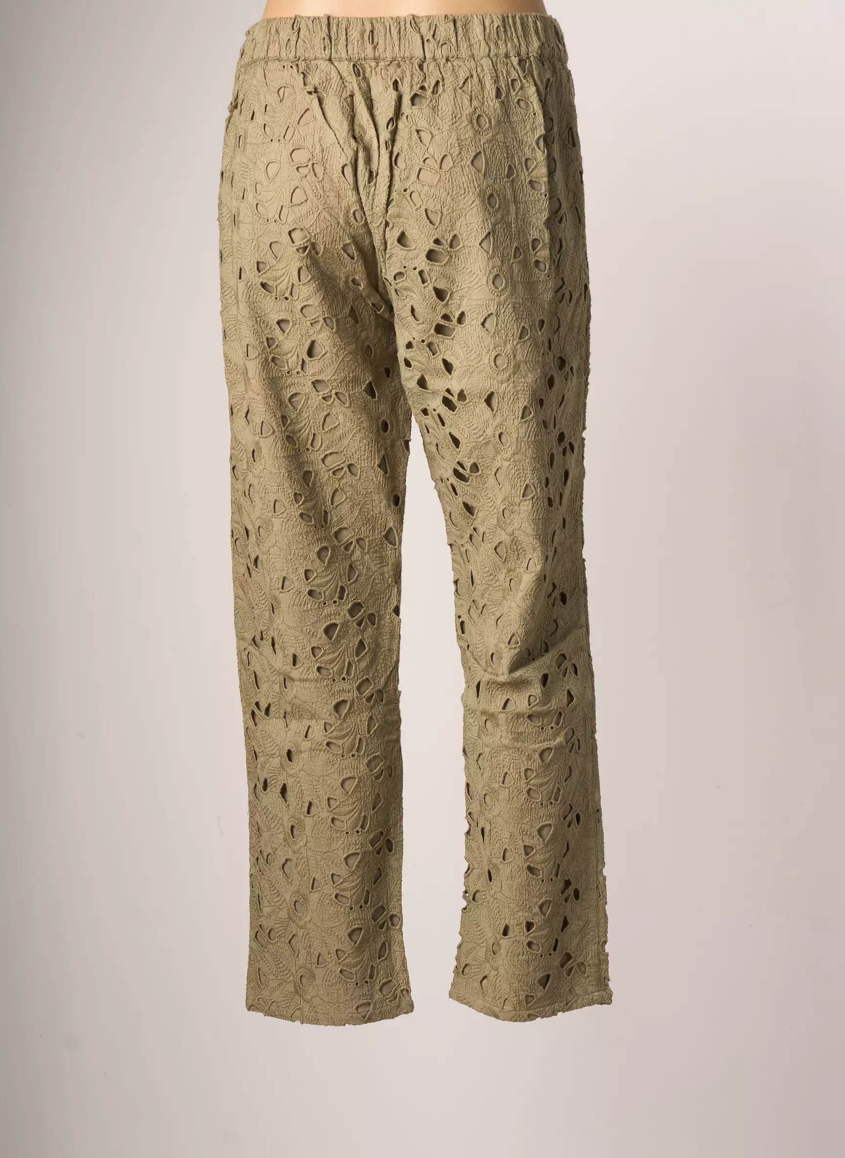 My Sunday Morning Pantalons Slim Femme couleur vert