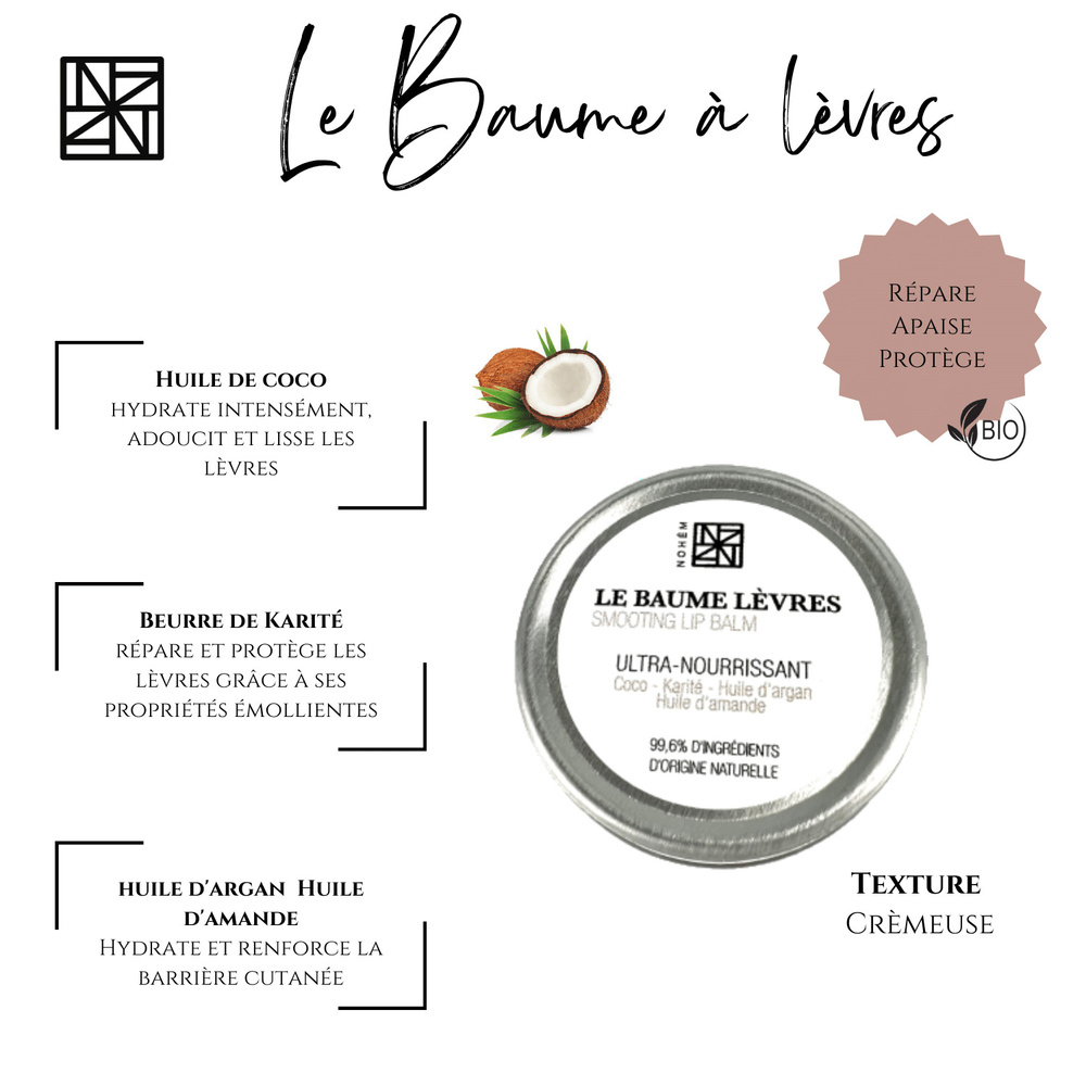 nohèm Baume lèvres ultra-nourrissant baume lèvres