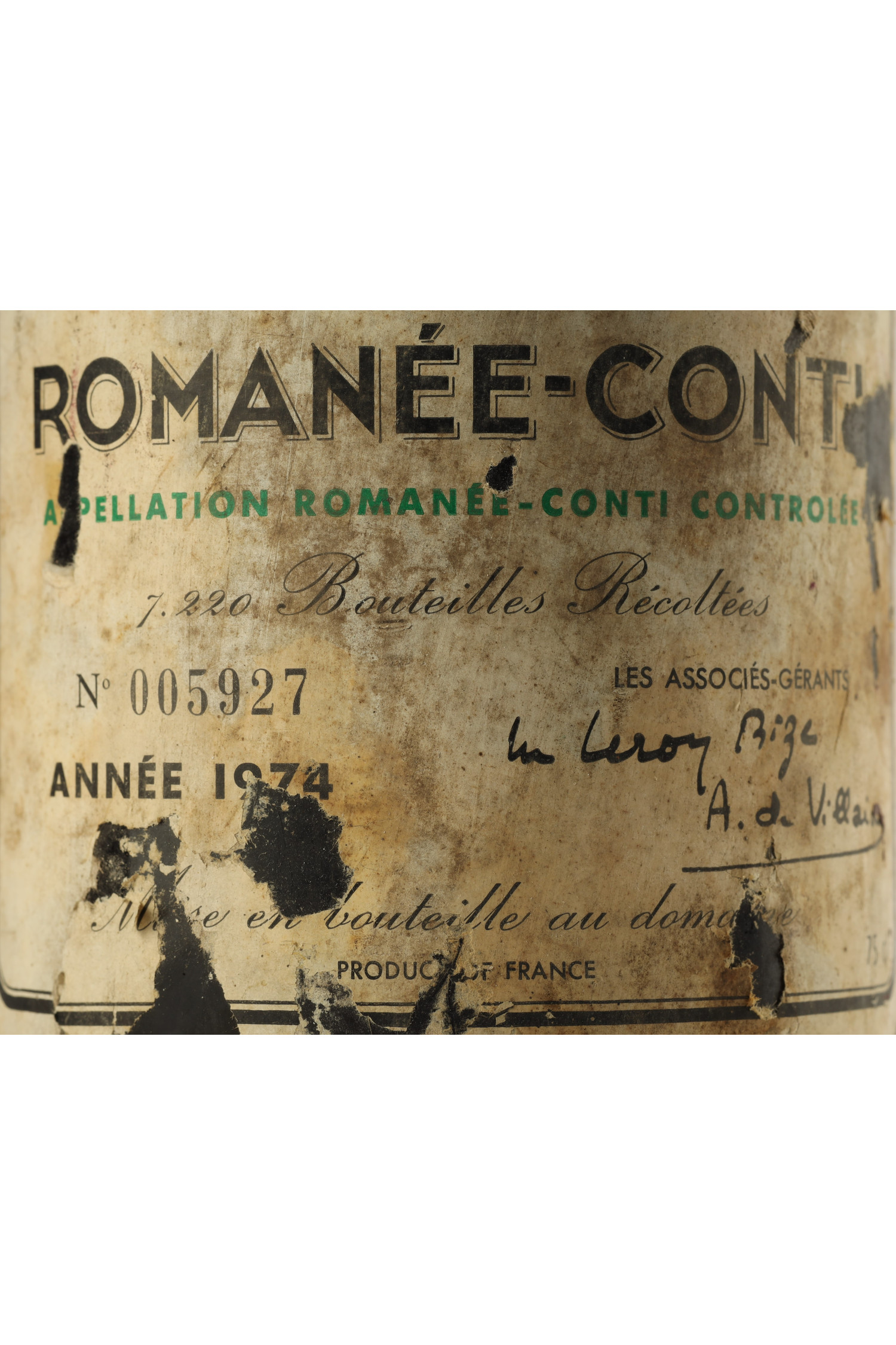 Domaine De La Romanee Conti 1974, Romanée Conti