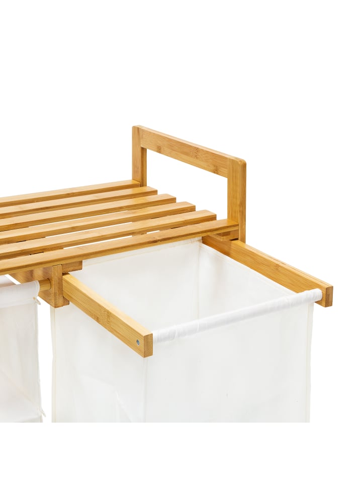 relaxdays Wäschesammler in Natur - (B)69,5 x (H)77 x (T)36 cm günstig kaufen onesize