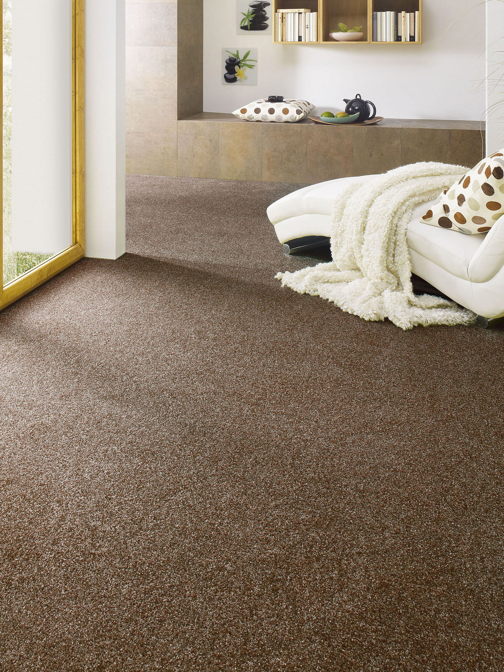 Green Line Velours-Teppichboden, Sand