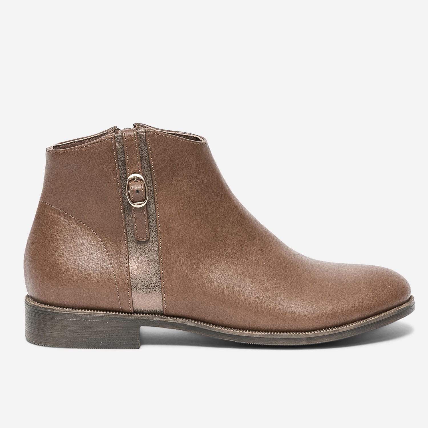 Boots camel avec boucle côté