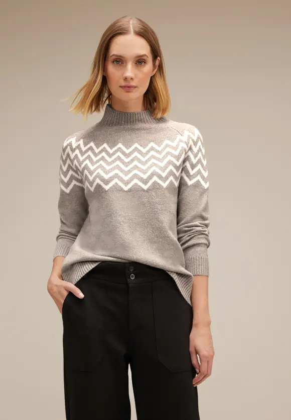 Street One Pullover mit Stehkragen