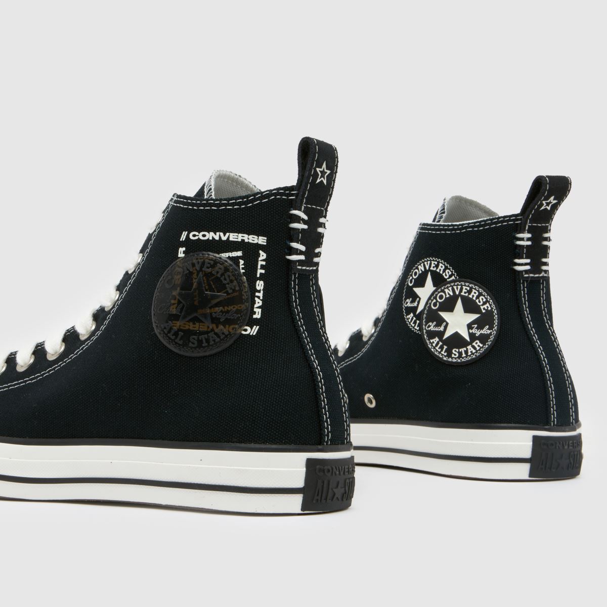 Converse – All Star – Svarta höga sneakers