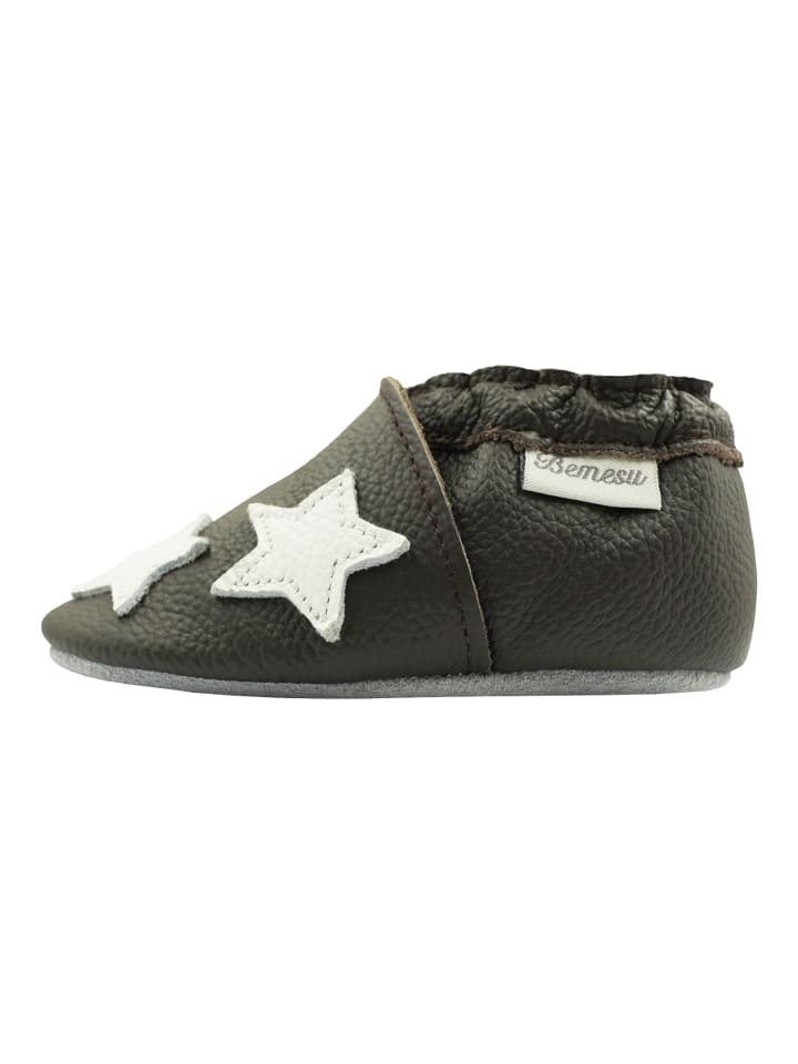 Yalion Leder-Krabbelschuhe 
