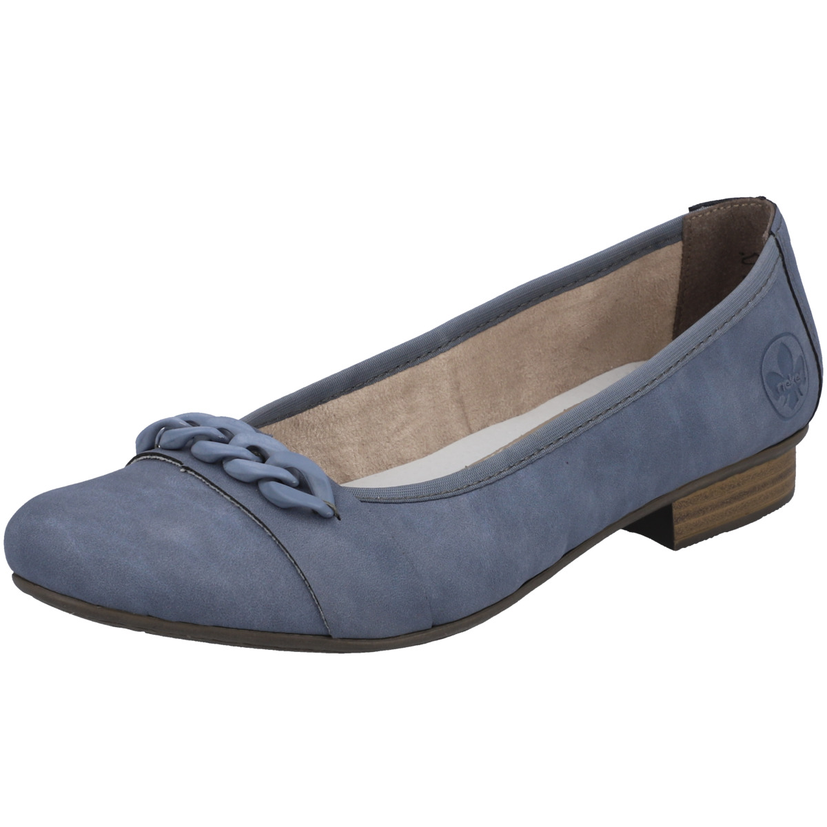 Rieker 51990 Ballerinas hellblau