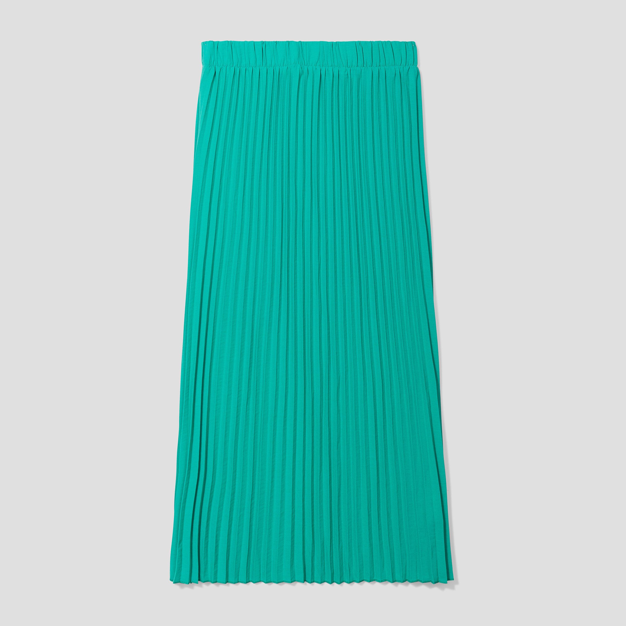 Jupe longue plissée trapèze vert menthe femme grande taille | La Halle