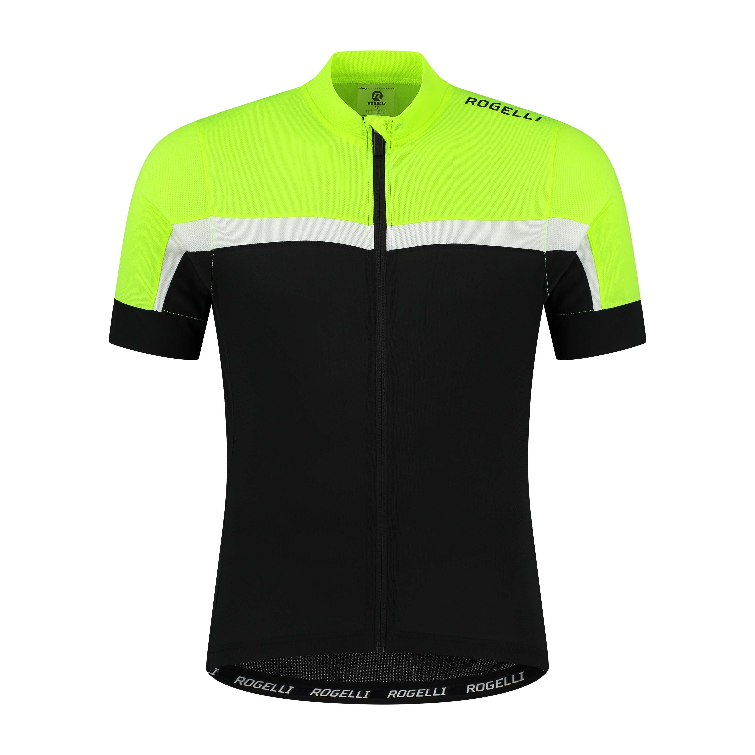 Rogelli Course Schwarz/Fluor Herren Radtrikot Kurzarm